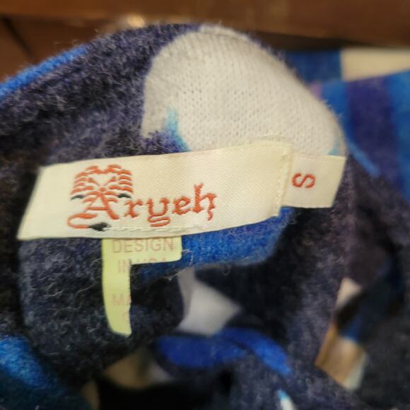 Aryeh Blue and White Polka Dot Mod Mini Dress, S - Picture 4 of 4